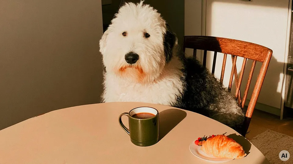 Hund in vertrauter Umgebung