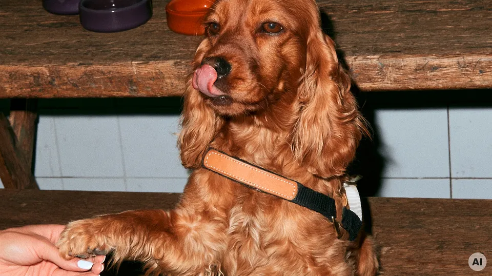 Aufmerksamer Hund in vertrauter Umgebung