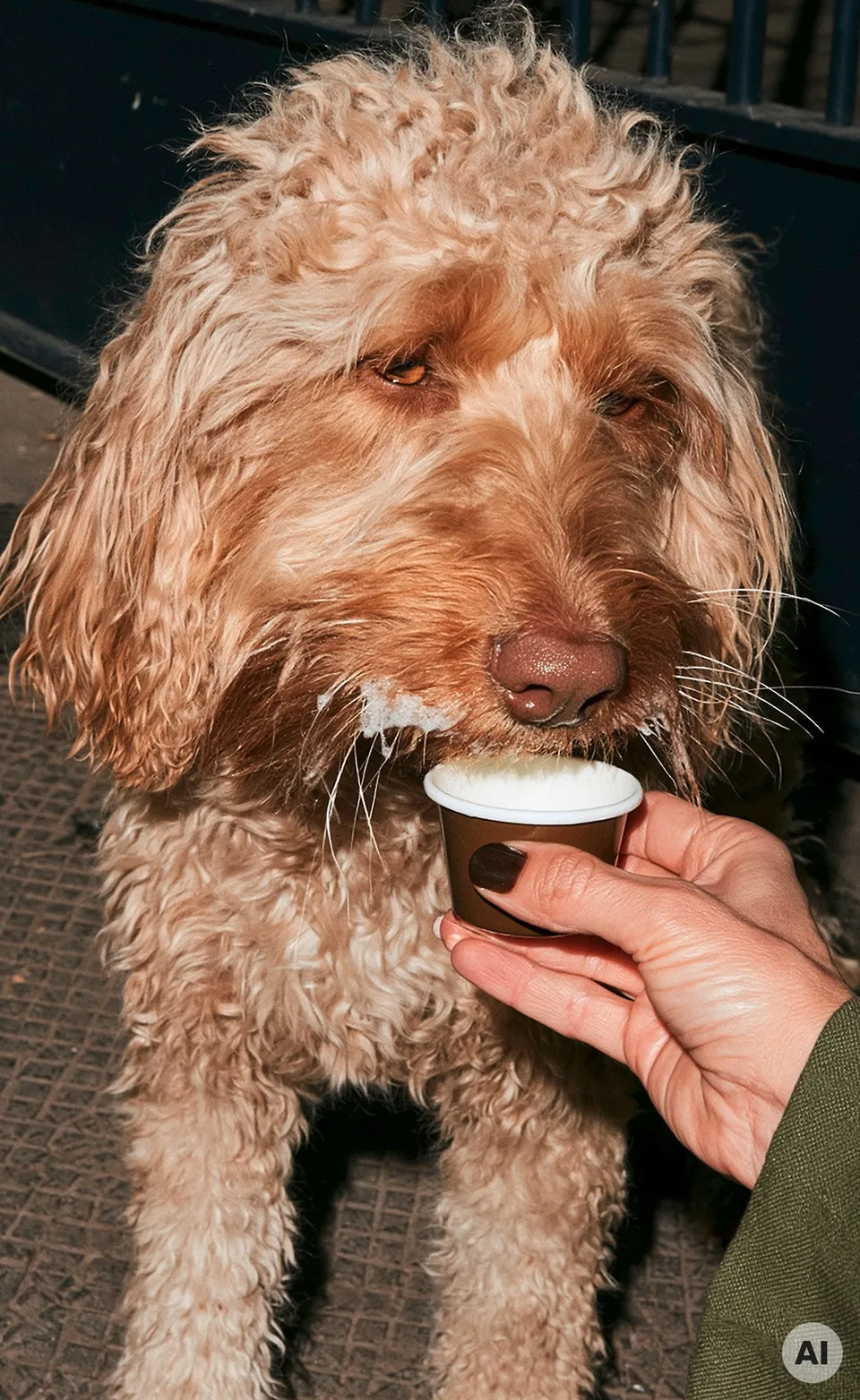 Hund mit Pup-Cup